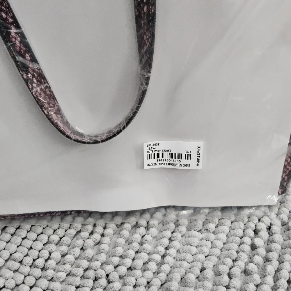 NWT Badgley Mischka Snake Print Design Tote